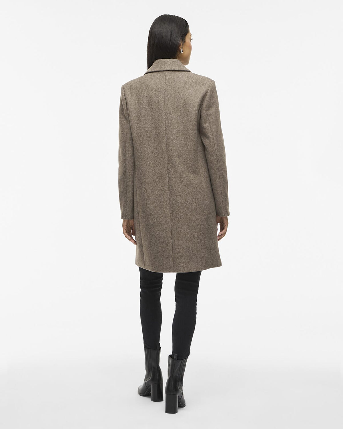 VILA Kåpe Claudia Button - Falcon Melange