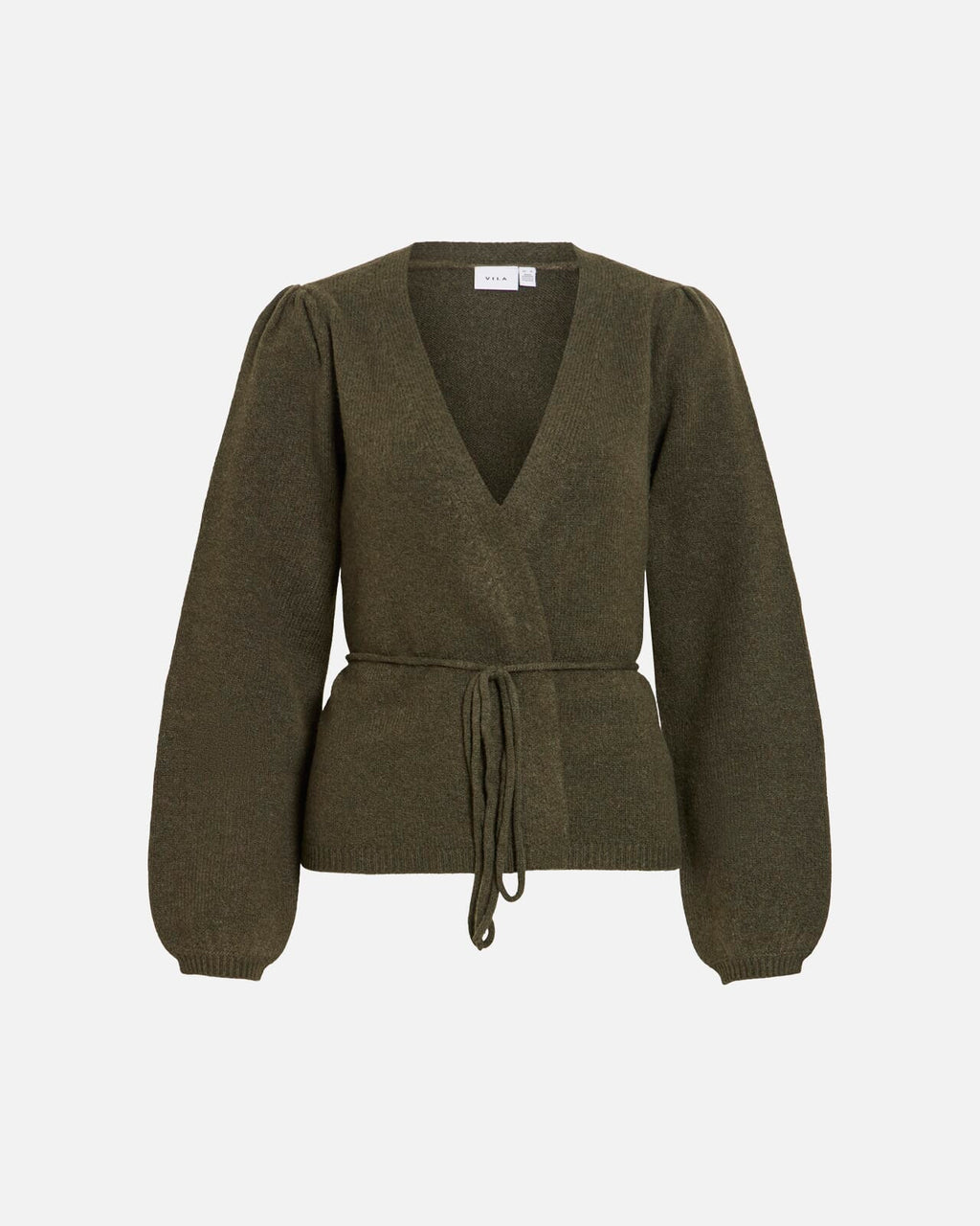 VILA Strikket Cardigan Kehla L/S Belt - Forest Night