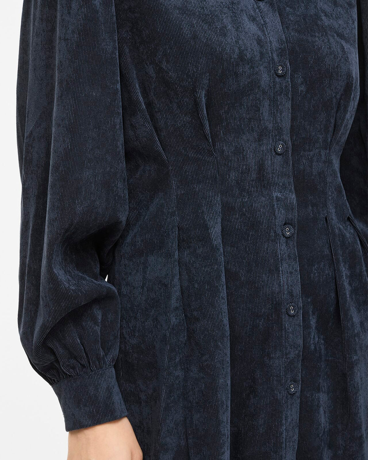 VILA Skjortekjole Cordu L/S Shirt - Navy Blazer
