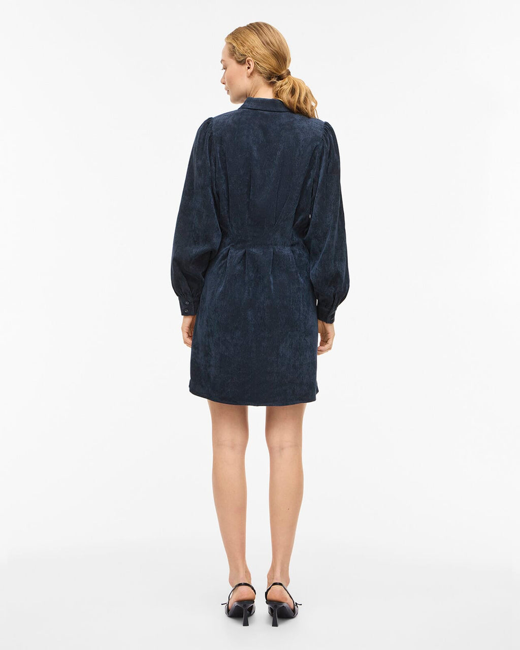 VILA Skjortekjole Cordu L/S Shirt - Navy Blazer
