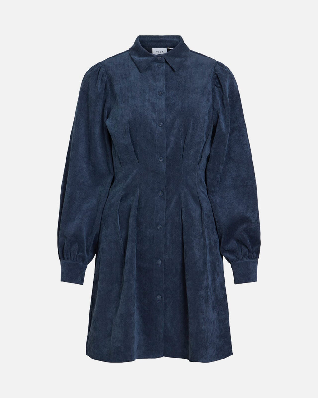 VILA Skjortekjole Cordu L/S Shirt - Navy Blazer