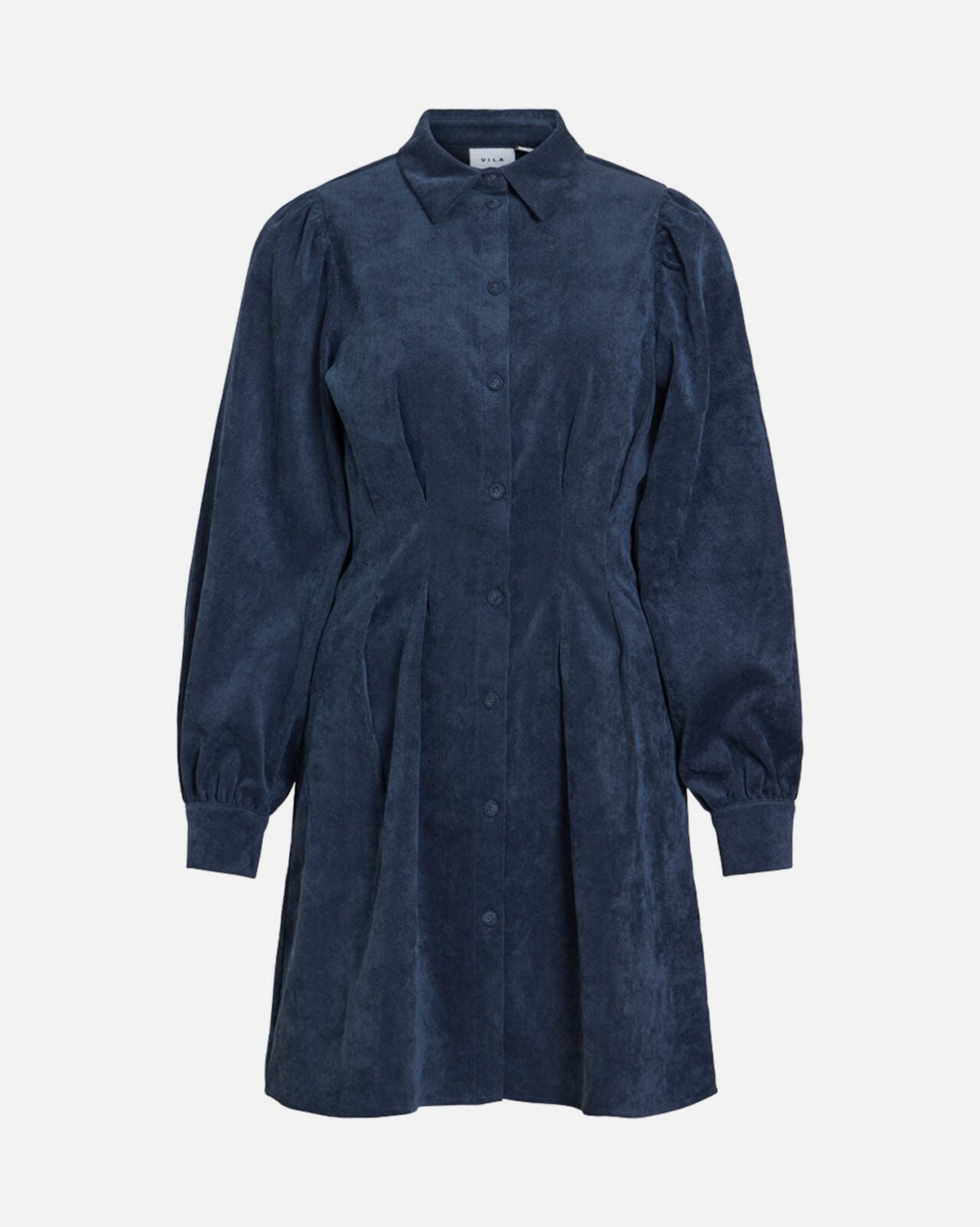 VILA Skjortekjole Cordu L/S Shirt - Navy Blazer
