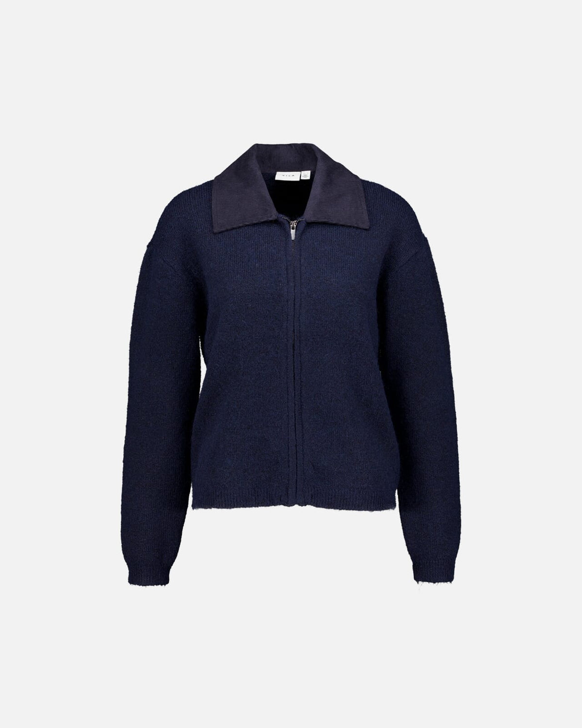 VILA Strikket Cardigan Cipa L/S Collar Knit - Navy Blazer Mel.