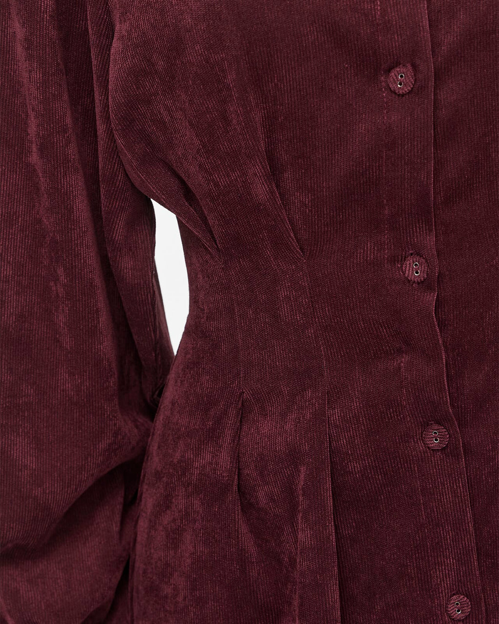 VILA Skjortekjole Cordu L/S Shirt - Port Royale