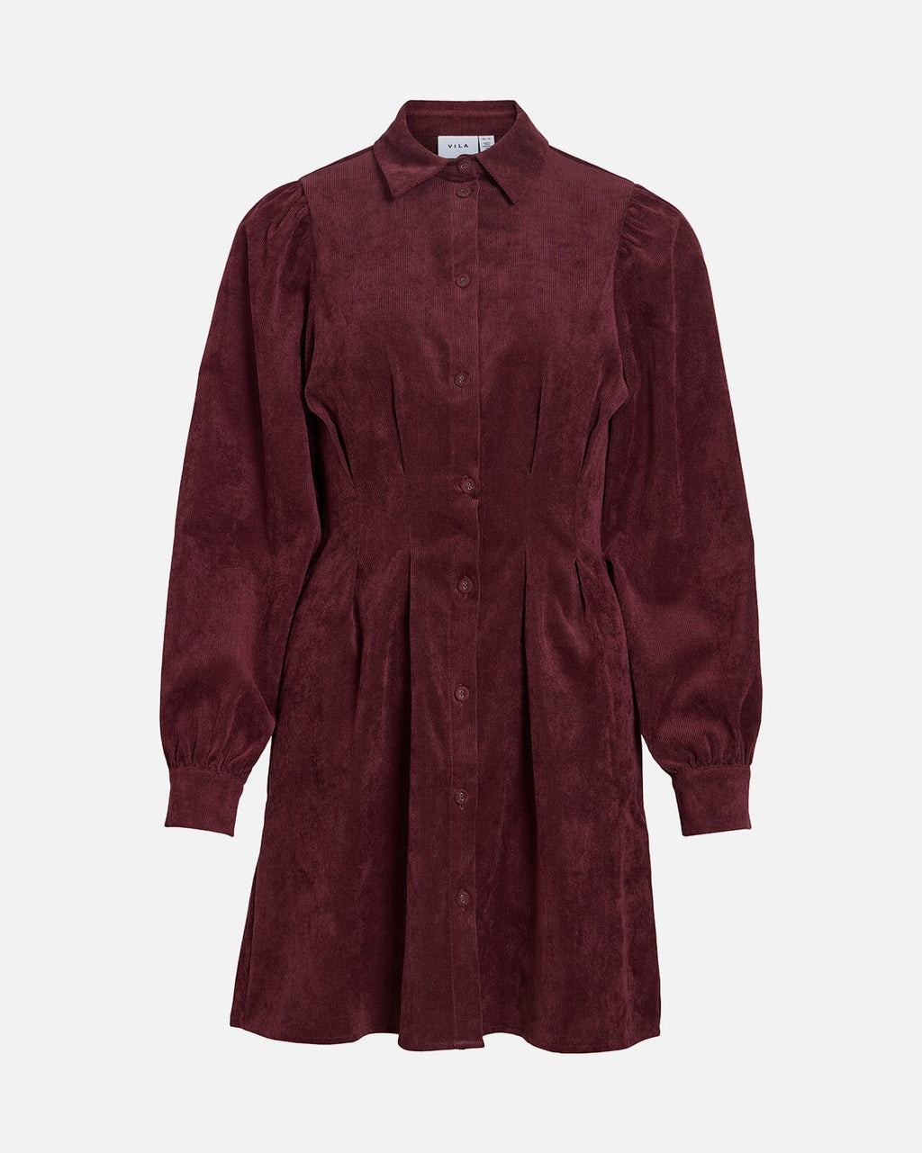 VILA Skjortekjole Cordu L/S Shirt - Port Royale