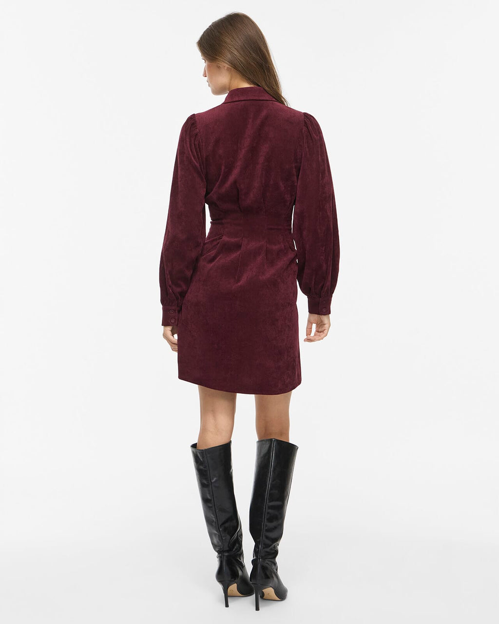 VILA Skjortekjole Cordu L/S Shirt - Port Royale