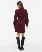 VILA Skjortekjole Cordu L/S Shirt - Port Royale