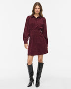 VILA Skjortekjole Cordu L/S Shirt - Port Royale