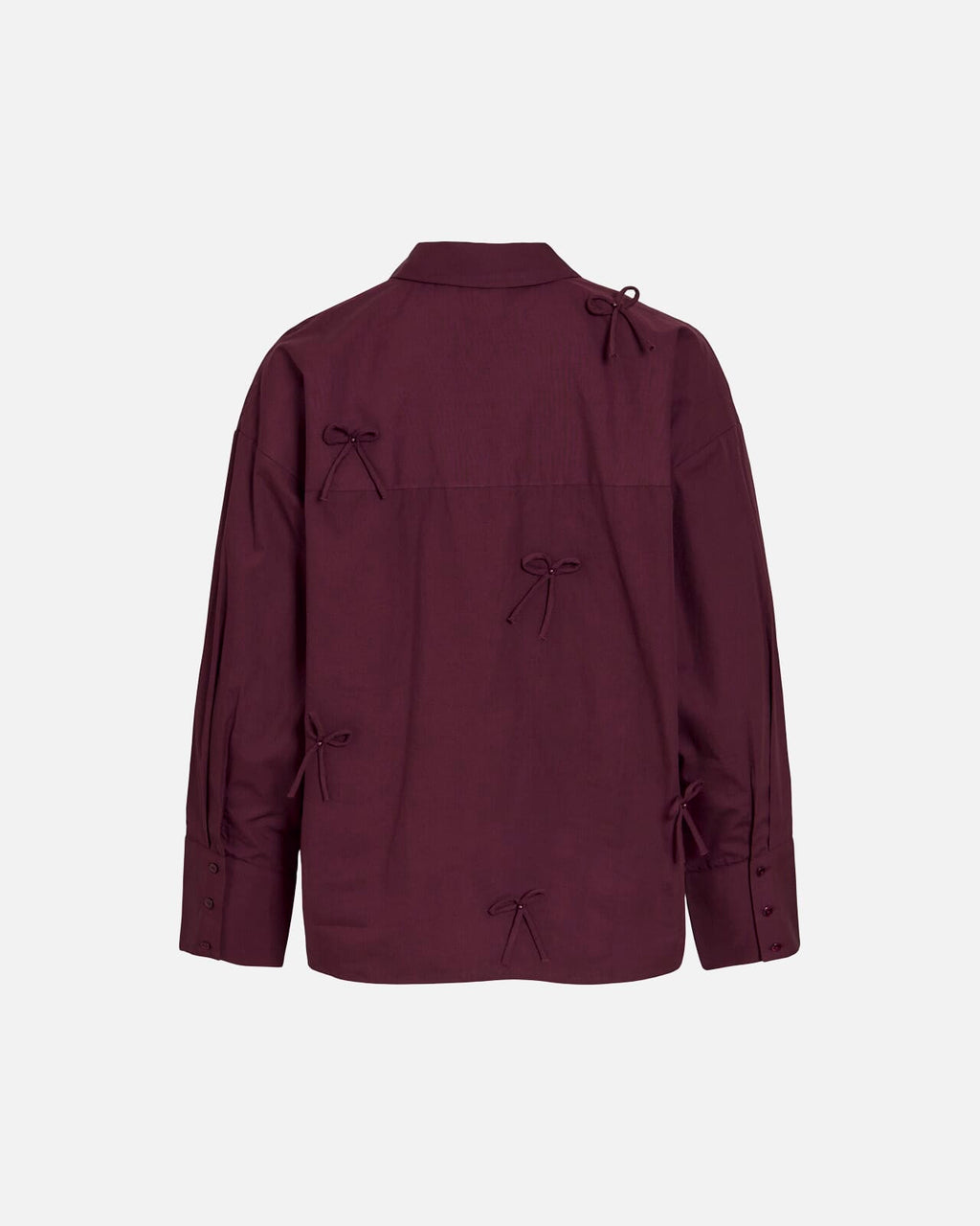 VILA Skjorte Isolda Oversize Shirt Bow - Port Royale