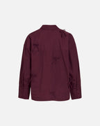 VILA Skjorte Isolda Oversize Shirt Bow - Port Royale
