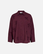 VILA Skjorte Isolda Oversize Shirt Bow - Port Royale