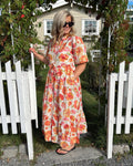VILA Midikjole Alinia Sol Sol 2/4 Midi Shirt - Snow White/ Flowers