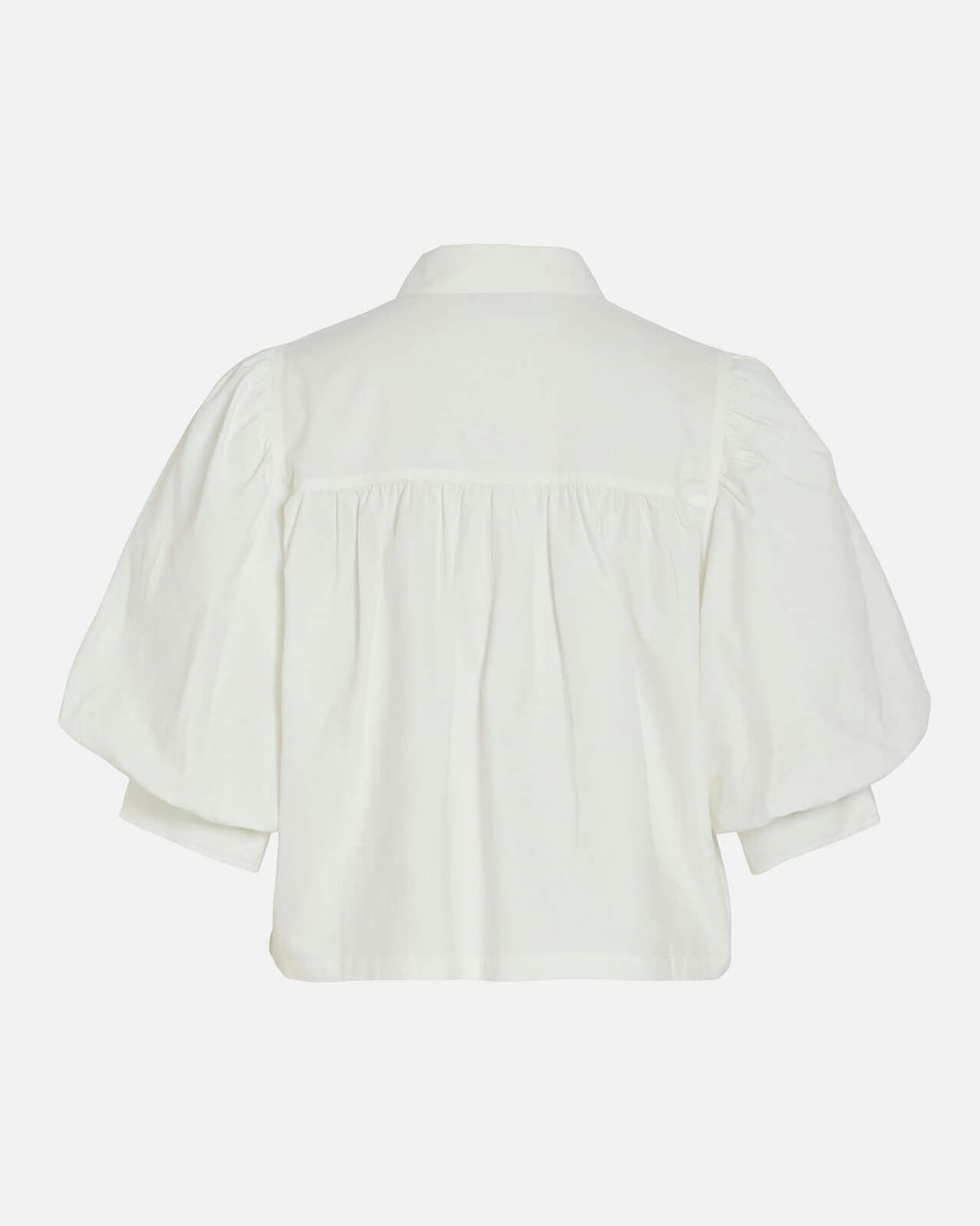 VILA Skjorte Realu 3/4 Collar Shirt - Snow White