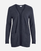 VILA Cardigan Ril Open L/S - Total Eclipse/ Melange