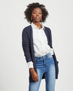 VILA Cardigan Ril Open L/S - Total Eclipse/ Melange