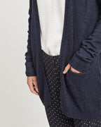 VILA Cardigan Ril Open L/S - Total Eclipse/ Melange