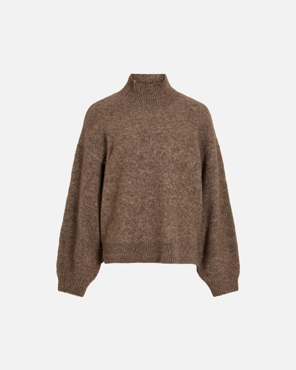 VILA Strikkegenser Essy L/S High-neck - Falcon