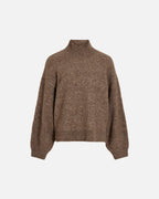 VILA Strikkegenser Essy L/S High-neck - Falcon