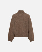 VILA Strikkegenser Essy L/S High-neck - Falcon