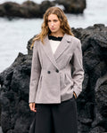 VILA Blazer Solene L/S Waist Jacket - Coffee Bean W. BIRCH