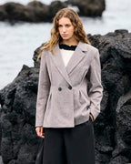 VILA Blazer Solene L/S Waist Jacket - Coffee Bean W. BIRCH