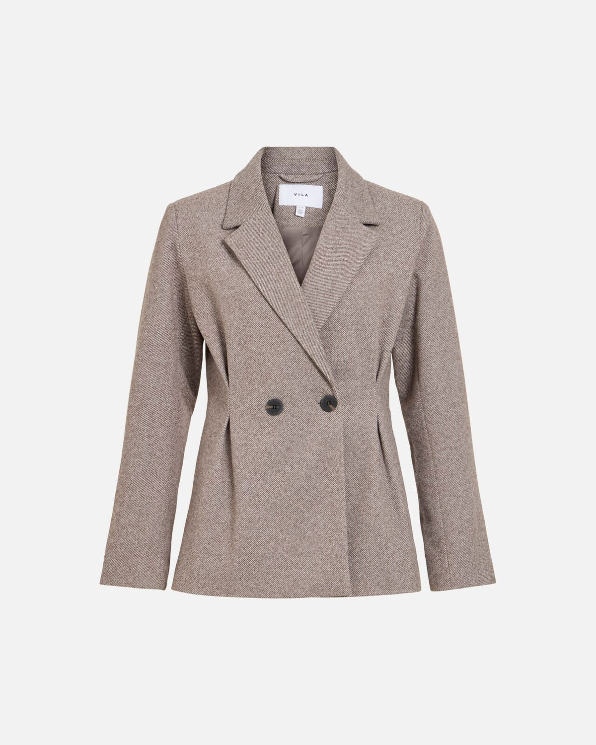 VILA Blazer Solene L/S Waist Jacket - Coffee Bean W. BIRCH
