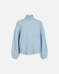 VILA Strikkegenser Essy L/S High-neck - Skyway