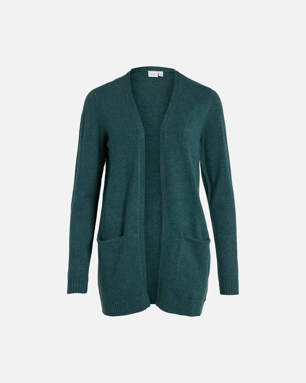 VILA Cardigan Ril Open L/S - Ponderosa Melange