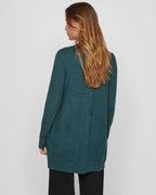 VILA Cardigan Ril Open L/S - Ponderosa Melange