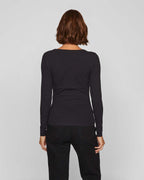 VILA Topp Nora L/S O-neck- Black Beauty