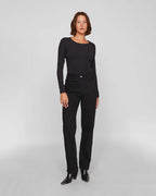 VILA Topp Nora L/S O-neck- Black Beauty