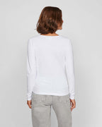 VILA Topp Nora L/S O-neck- Bright White