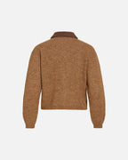 VILA Strikket Cardigan Cipa L/S Collar Knit - Nuthatch Melange