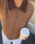 VILA Strikket Cardigan Cipa L/S Collar Knit - Nuthatch Melange