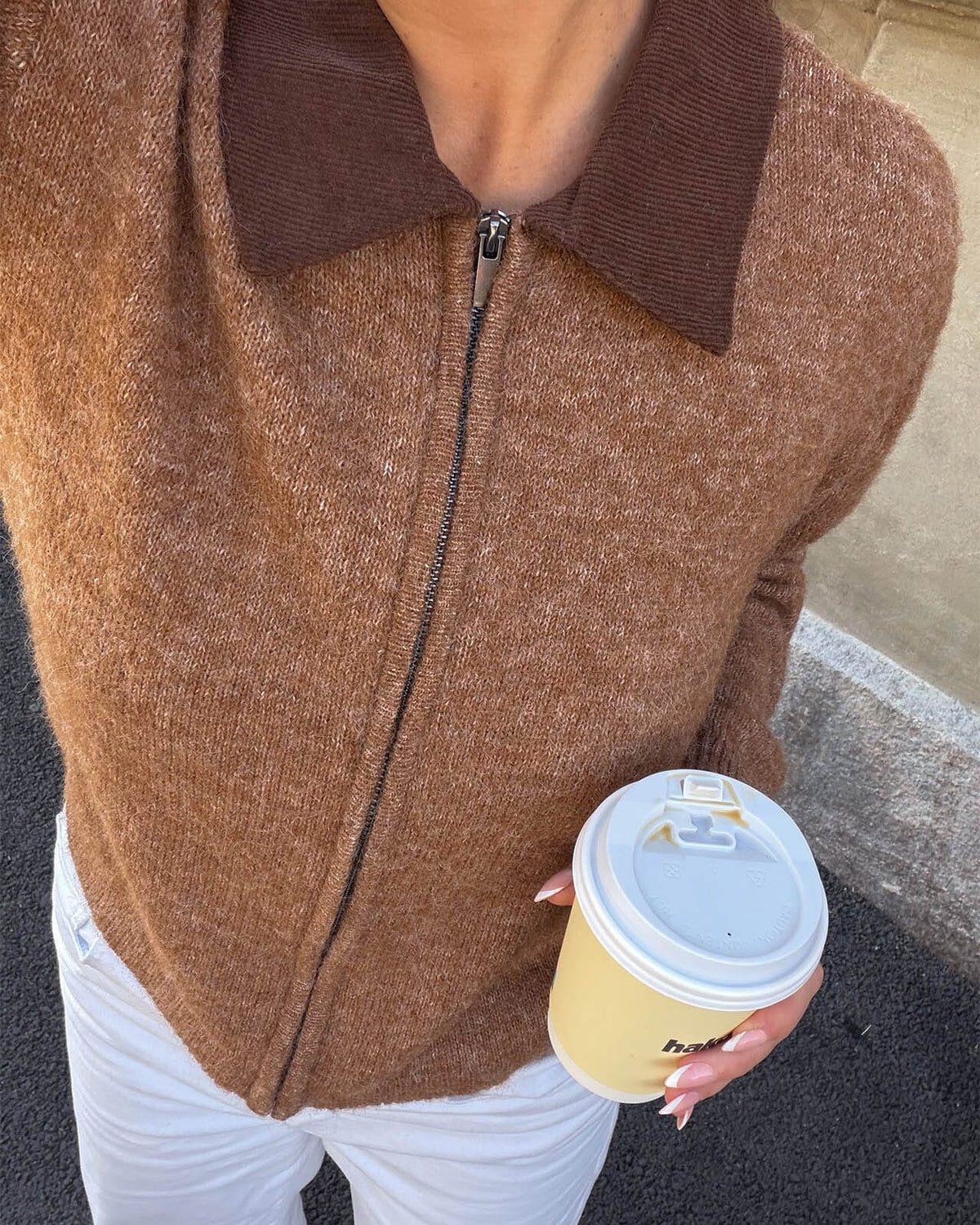 VILA Strikket Cardigan Cipa L/S Collar Knit - Nuthatch Melange