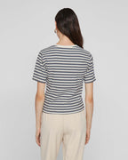 VILA T-skjorte Sola S/S T-shirt - Navy Blazer/ Snow White