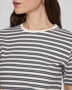 VILA T-skjorte Sola S/S T-shirt - Navy Blazer/ Snow White