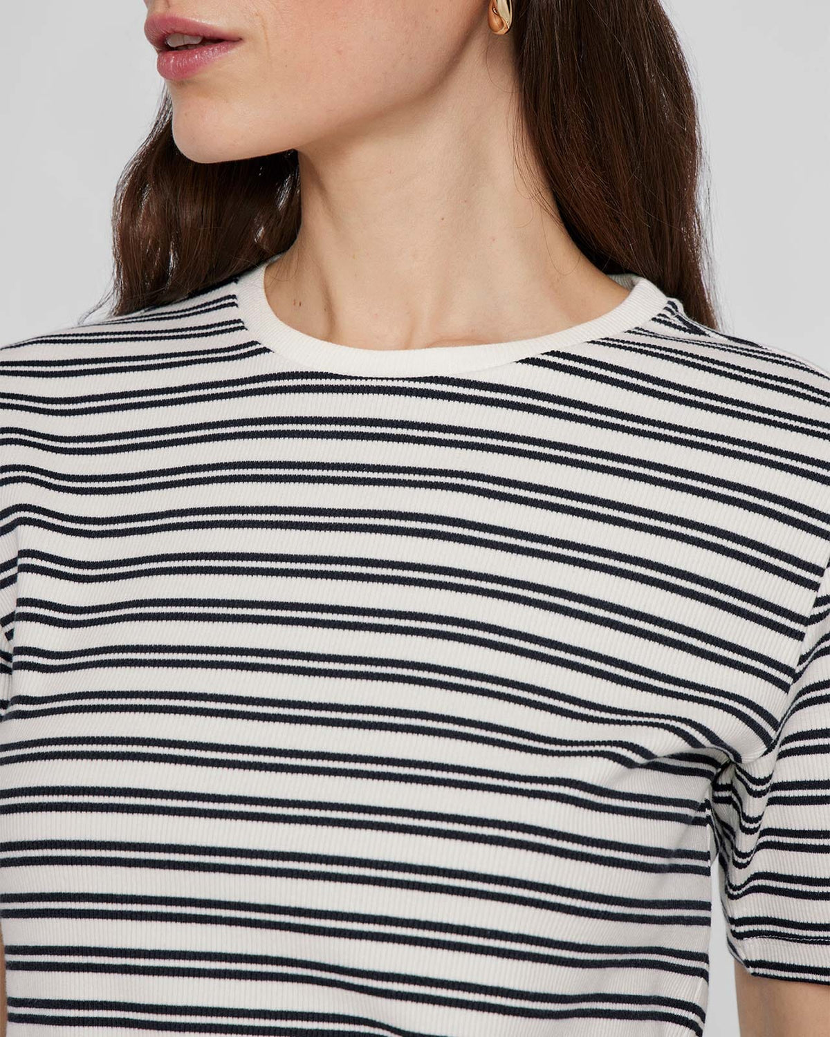 VILA T-skjorte Sola S/S T-shirt - Navy Blazer/ Snow White