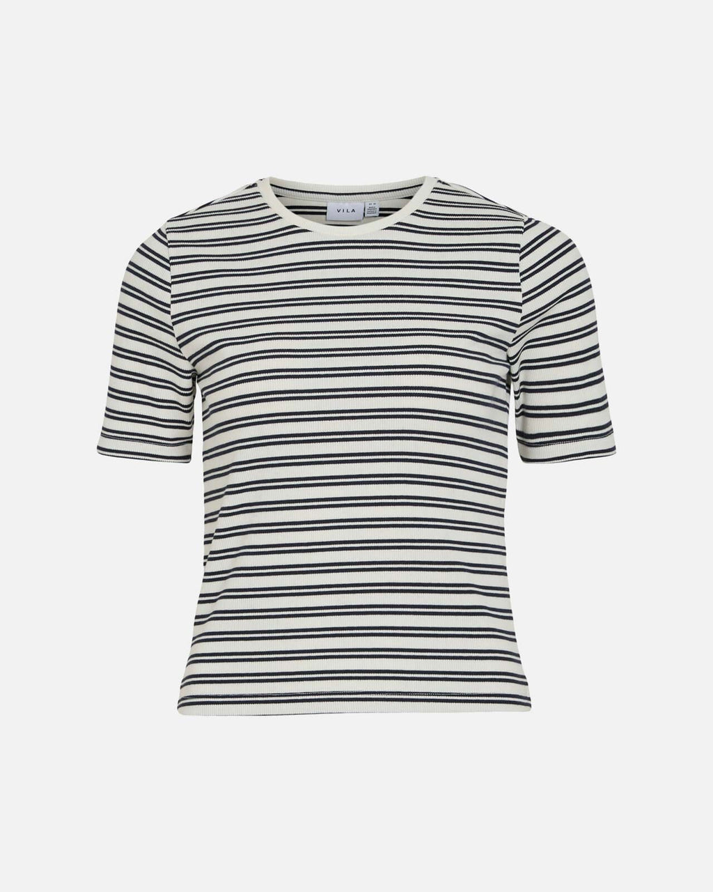 VILA T-skjorte Sola S/S T-shirt - Navy Blazer/ Snow White