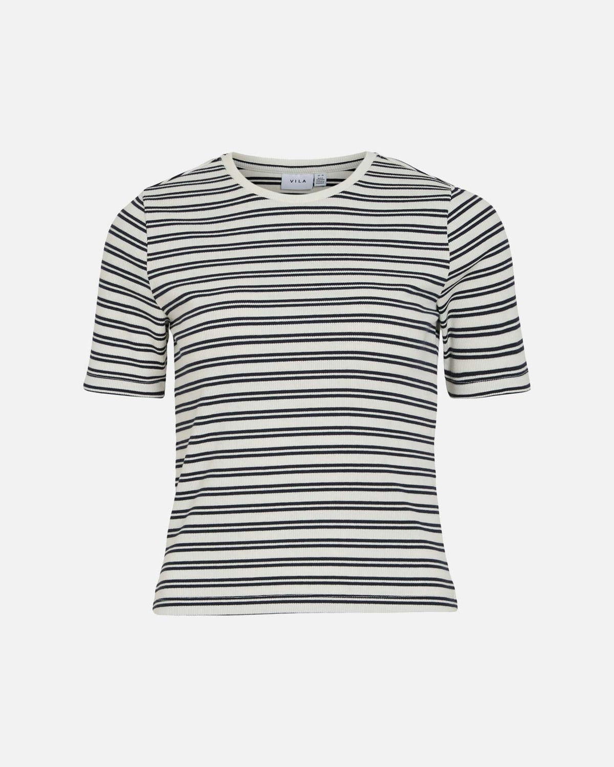 VILA T-skjorte Sola S/S T-shirt - Navy Blazer/ Snow White
