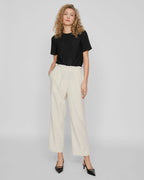 VILA Topp Lisa S/S O-neck - Black Beauty