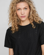 VILA Topp Lisa S/S O-neck - Black Beauty