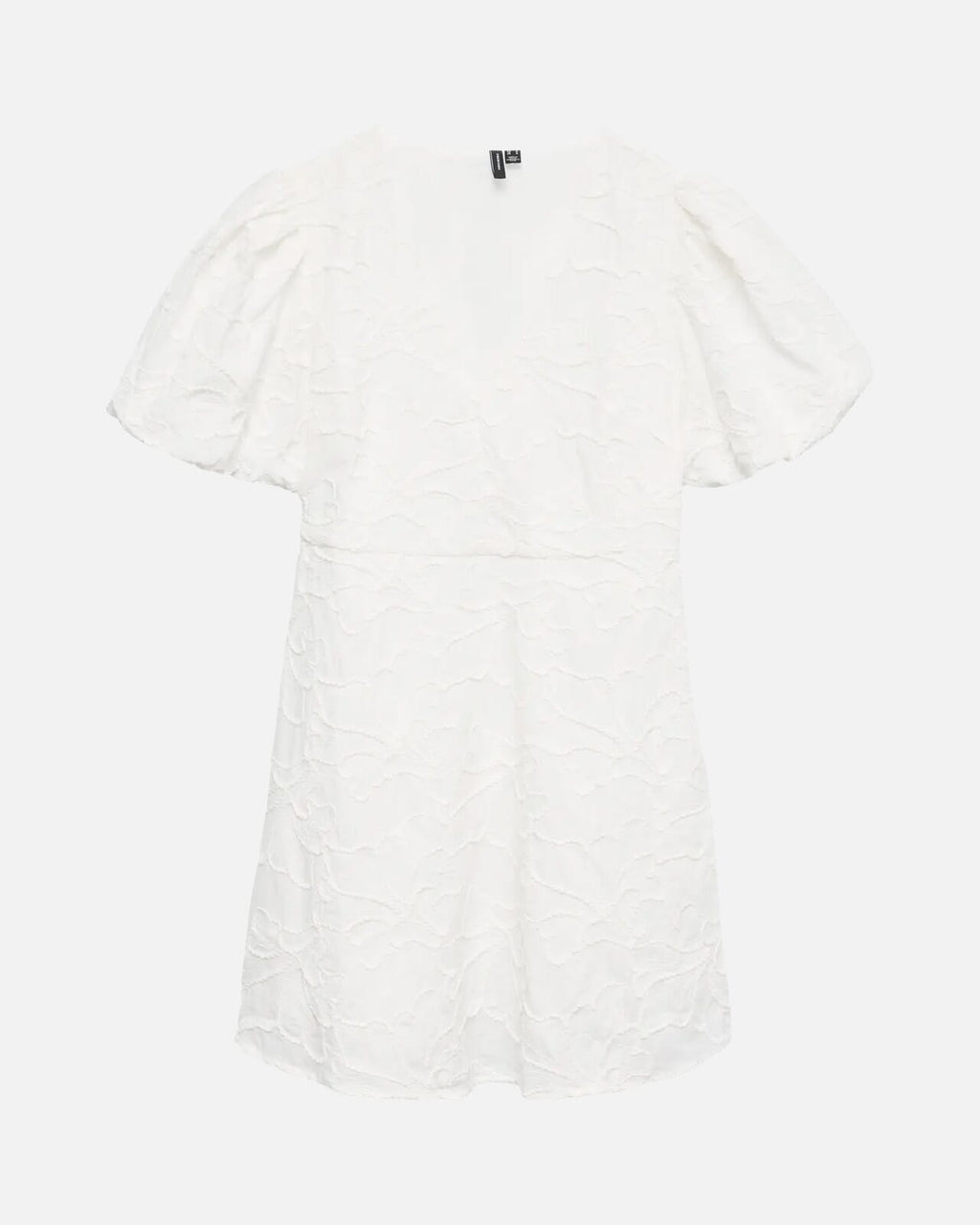 VERO MODA Kjole Ann Embroidery SS Short Dress - Snow White