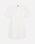 VERO MODA Kjole Ann Embroidery SS Short Dress - Snow White
