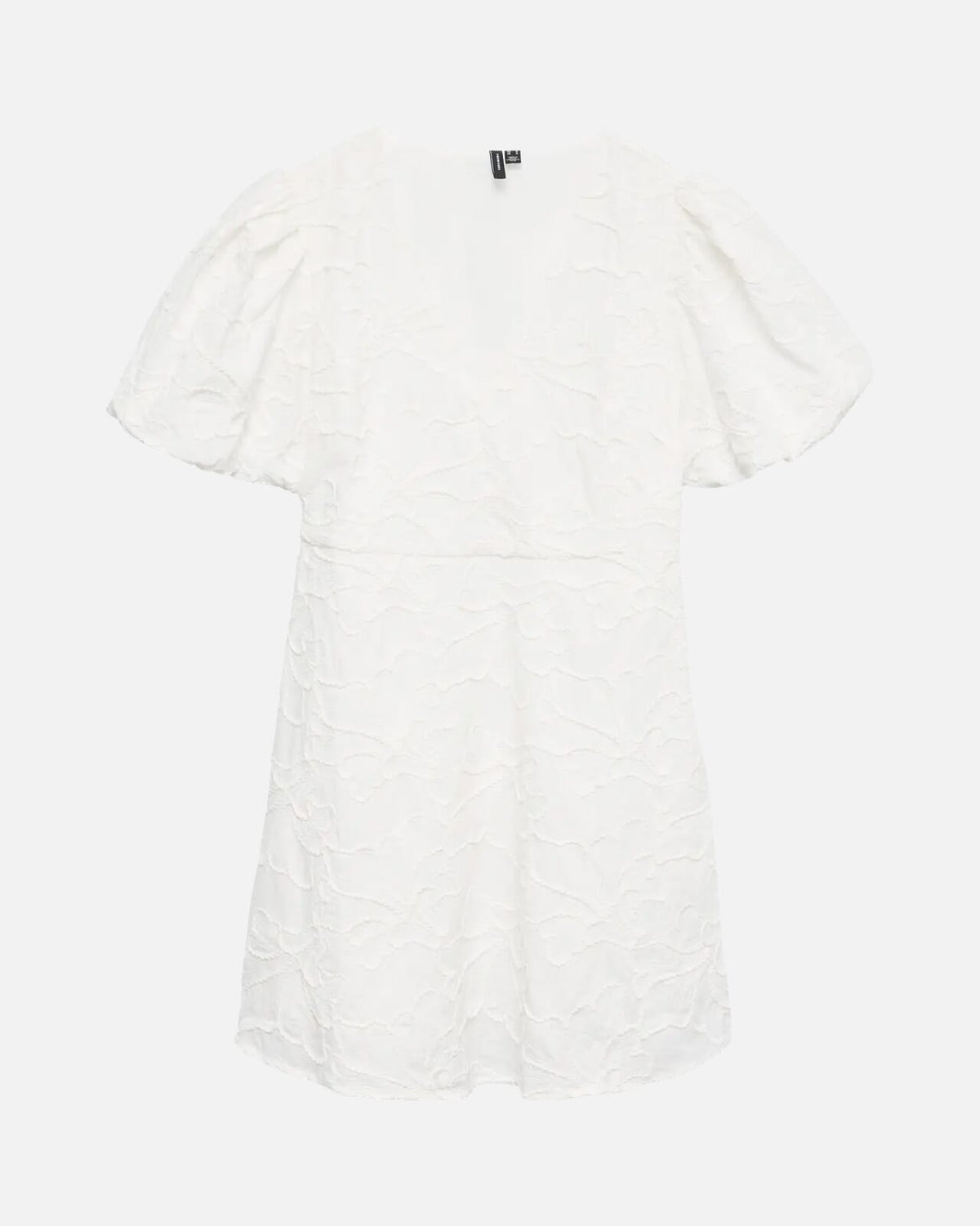 VERO MODA Kjole Ann Embroidery SS Short Dress - Snow White