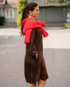 FLOYD Skjortekjole Lilo Uni - Dark Brown