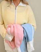 VERO MODA Strikket Cardigan Wollie Zip - Snow White/ Pink Dogwood
