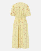 PIECES Midikjole Tala SS Midi Dress - French Vanilla/ Flower