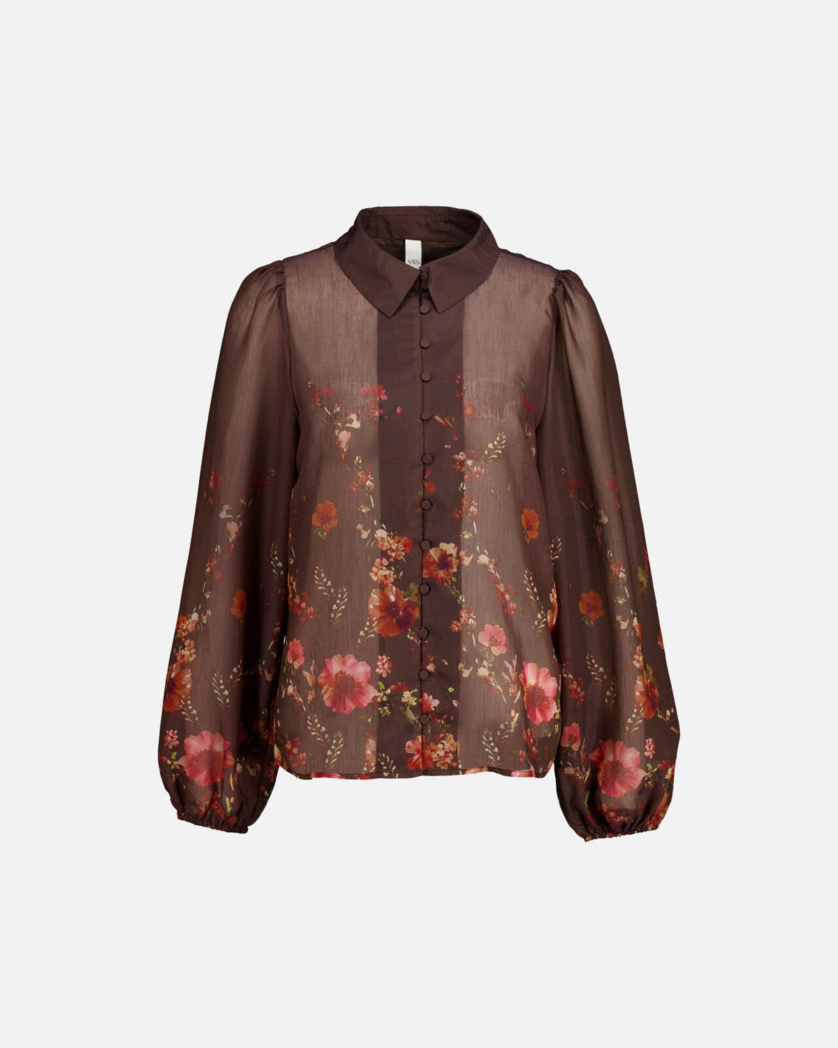 Y.A.S Skjorte Romantica - Chicory Coffee/ Romantica Print