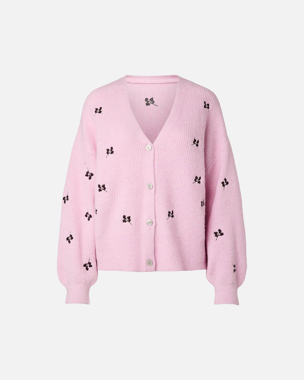 Y.A.S Strikket Cardigan Fleur LS Knit - Nosegay/ Fig flower
